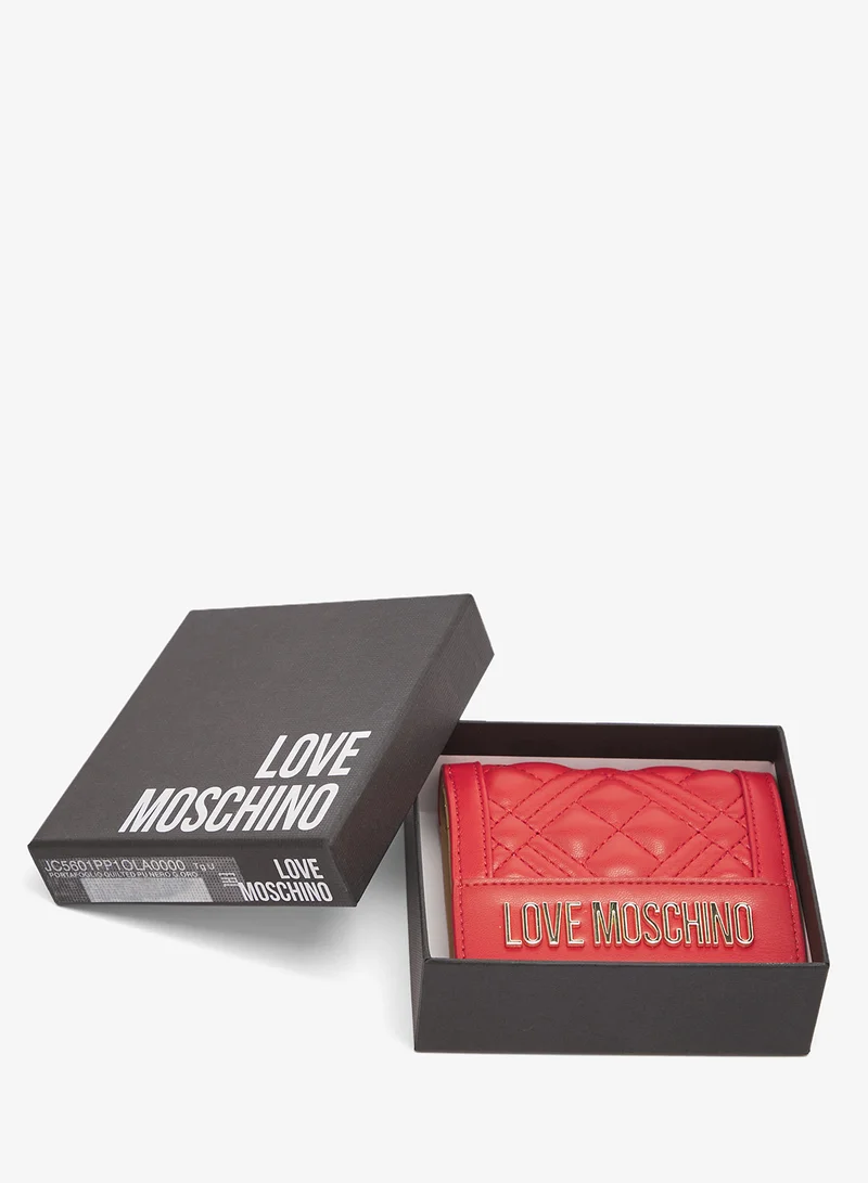Love Moschino  Quilted PU Wallet for Women | Best Price UAE